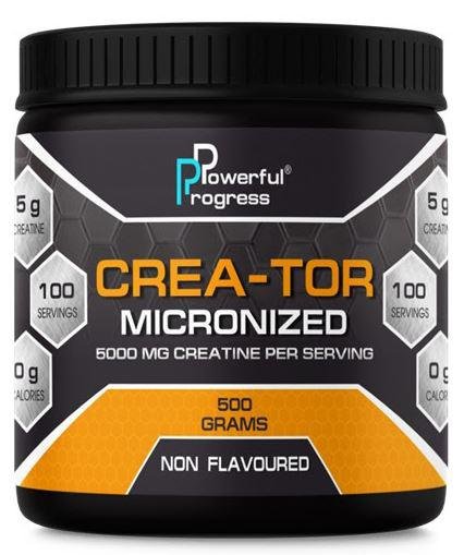 Crea-Tor Micronized Powerful Progress 500 g,  ml, Powerful Progress. Сreatine. Mass Gain Energy & Endurance Strength enhancement 