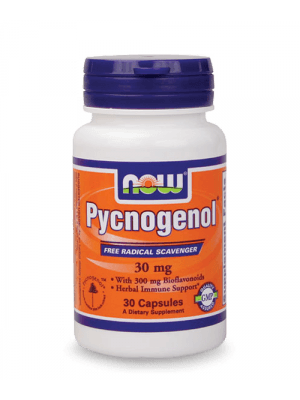 Pycnogenol, 30 pcs, Now. Vitamin Mineral Complex. General Health Immunity enhancement 
