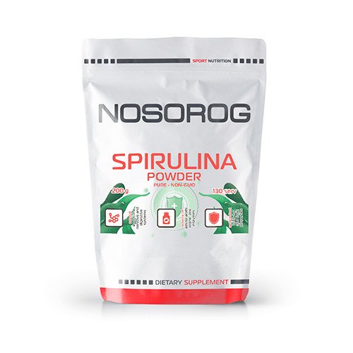 Спирулина Nosorog Spirulina Powder (200 г) носорог,  мл, Nosorog. Спирулина. Поддержание здоровья 