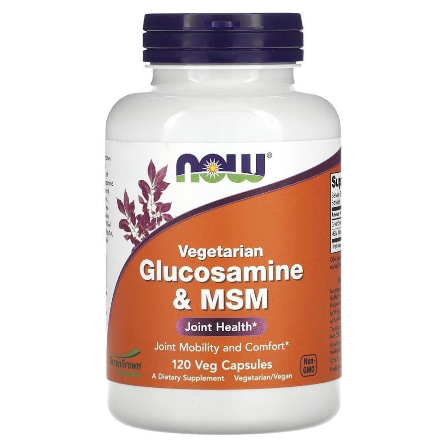 Now Для суставов и связок NOW Vegetarian Glucosamine &amp; MSM, 120 вегакапсул, , 