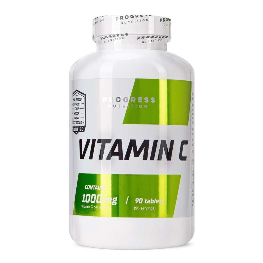 Витамины и минералы Progress Nutrition Vitamin C 1000 mg, 90 таблеток,  ml, Progress Nutrition. Vitamins and minerals. General Health Immunity enhancement 