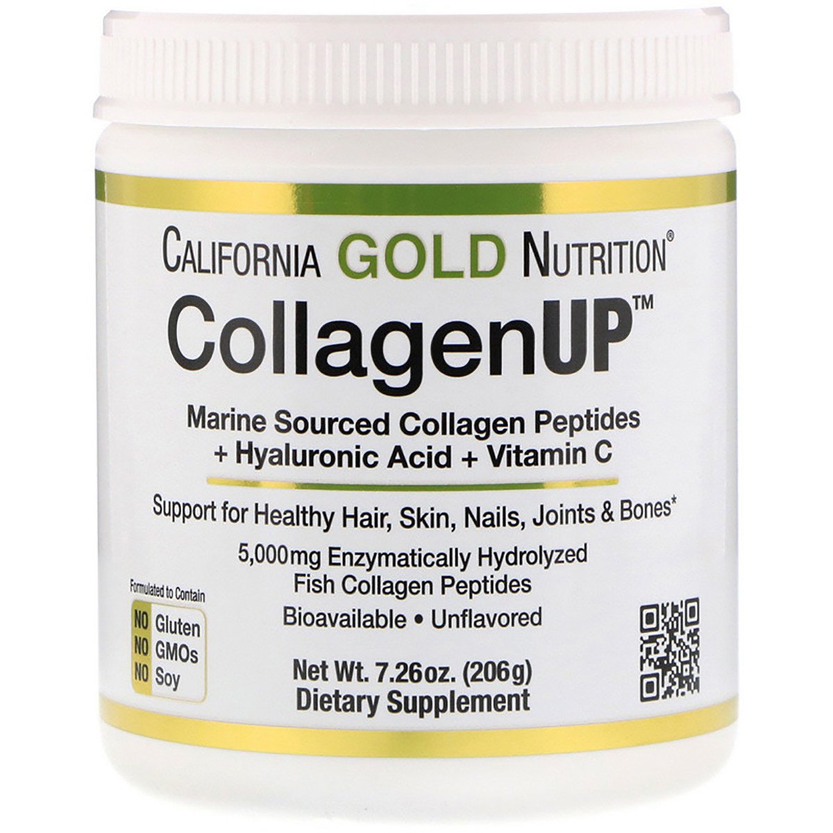 California Gold Nutrition Коллаген Пептиды UP без ароматизаторов, Collagen, California Gold Nutrition, 7,26 унц. (206 г), , 206 