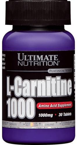 L-Carnitine 1000, 30 pcs, Ultimate Nutrition. L-carnitine. Weight Loss General Health Detoxification Stress resistance Lowering cholesterol Antioxidant properties 