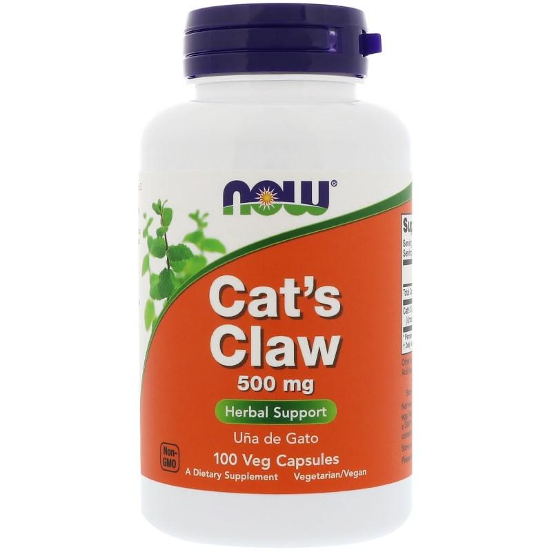 Now Cat's Claw 500 mg NOW Foods 100 Caps (Котячий кіготь), , 
