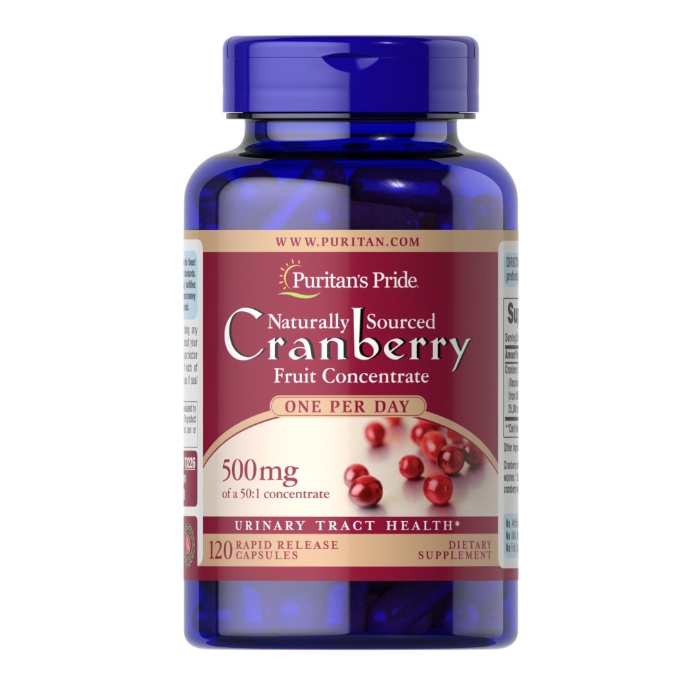 Puritan's Pride Натуральная добавка Puritan's Pride Cranberry One a Day, 120 капсул, , 