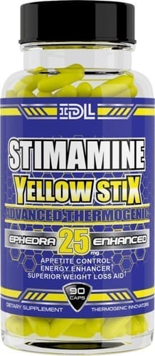 Stimamine Yellow Stix, 90 pcs, Innovative Diet Labs. Fat Burner. Weight Loss Fat burning 