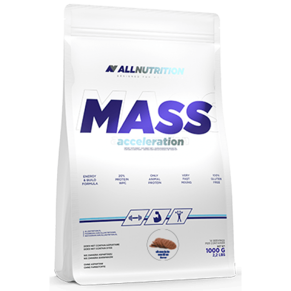 AllNutrition Гейнер для набора массы AllNutrition Mass Acceleration (1000 г) алл нутришн Choco-Cookies, , 