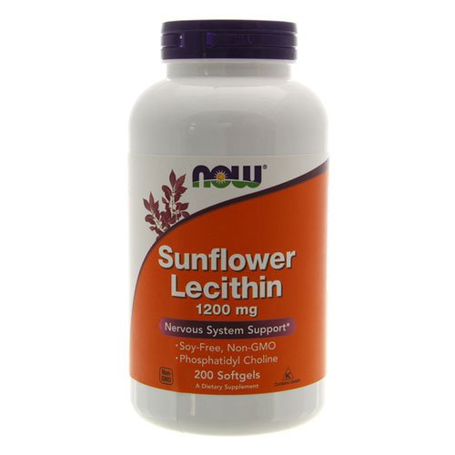 Now Now Sunflower Lecithin 1200 mg 200 капс Без вкуса, , 200 капс