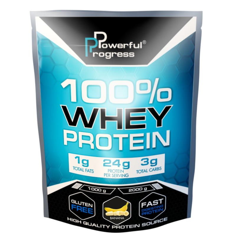 Powerful Progress Протеин Powerful Progress 100% Whey Protein, 1 кг Банан, , 1000  грамм