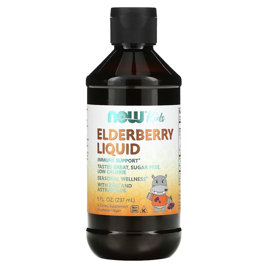 Now Натуральная добавка NOW Elderberry Liquid for Kids, 237 мл, , 