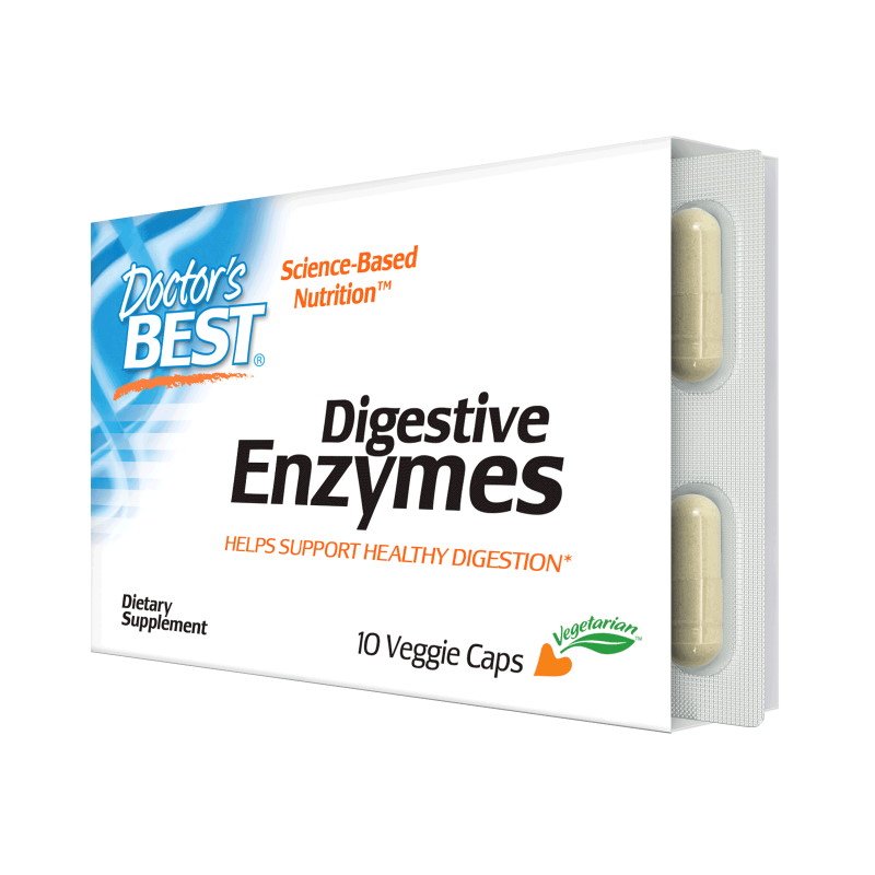 Натуральная добавка Doctor's Best Digestive Enzymes, 10 капсул,  мл, Doctor's BEST. Hатуральные продукты. Поддержание здоровья 
