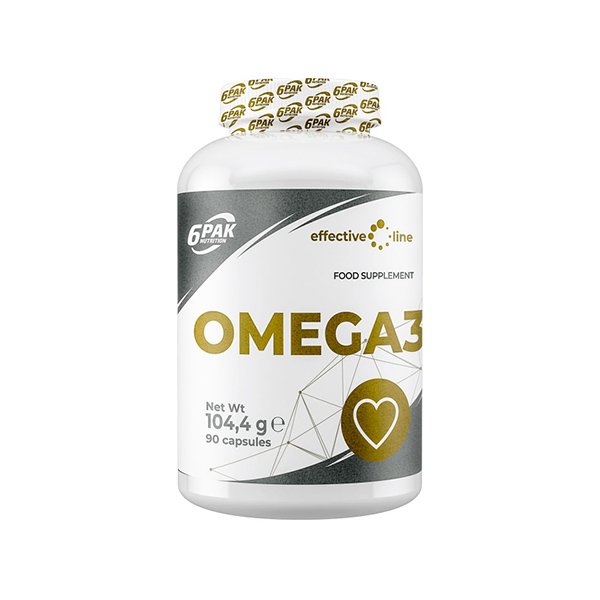 Жирные кислоты 6PAK Nutrition Omega 3, 90 капсул,  ml, 6PAK Nutrition. Omega 3 (Fish Oil). General Health Ligament and Joint strengthening Skin health CVD Prevention Anti-inflammatory properties 
