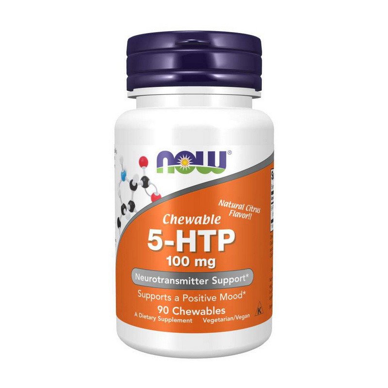 Now 5-гидрокситриптофан Now Foods Chewable 5-HTP 100 мг (90 конфет) нау фудс, , 90 