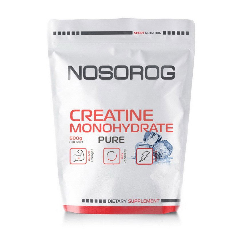 Креатин моногидрат Nosorog Creatine Monohydrate 600 г (NOS1174),  мл, Nosorog. Креатин моногидрат. Набор массы Энергия и выносливость Увеличение силы 