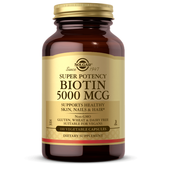Биотин Солгар Solgar Biotin 5000 mcg (100 капс) витамин б7 солгар,  мл, Solgar. Витамин B. Поддержание здоровья 