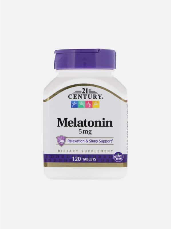 Мелатонін 21st Century Melatonin 5 mg 120 Tabs,  ml, 21st Century. Melatoninum. Improving sleep recovery Immunity enhancement General Health 