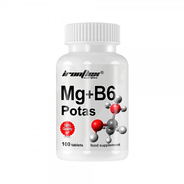 Витамины и минералы IronFlex Mg + B6 Potas, 100 таблеток,  мл, IronFlex. Витамины и минералы. Поддержание здоровья Укрепление иммунитета 