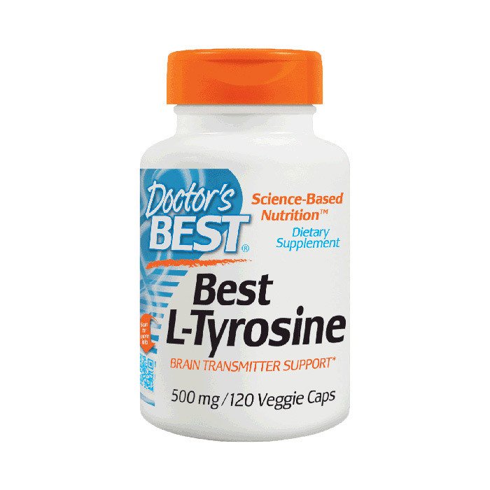 Л-Тирозин Doctor's Best Best L-tyrosine 500 mg (120 капс) доктор бест,  мл, Doctor's BEST. L-тирозин. 