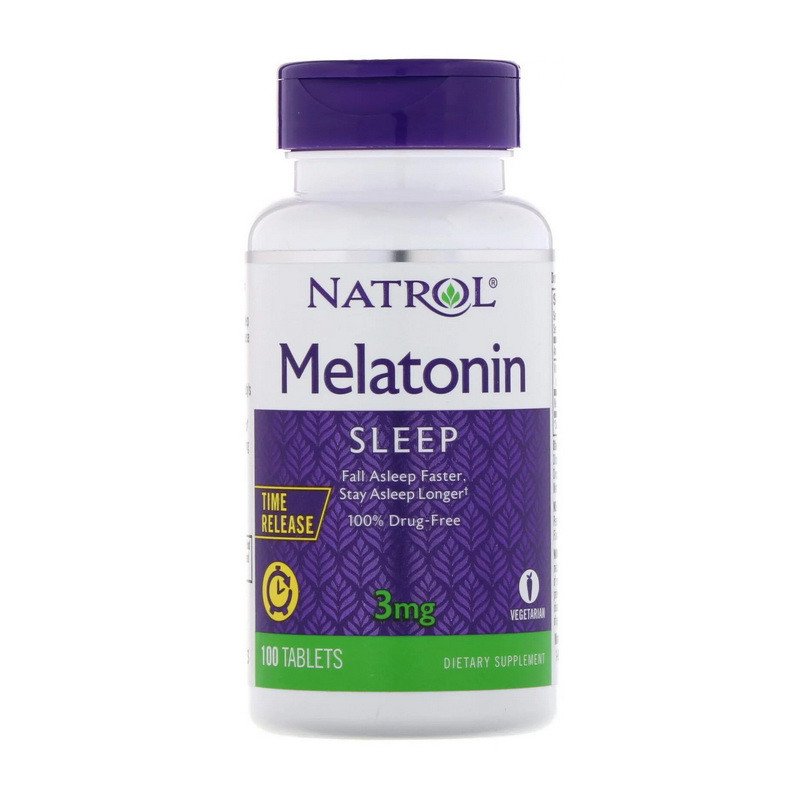 Мелатонин Natrol Melatonin 3 mg (100 таб) натрол,  мл, Natrol. Мелатонин. Улучшение сна Восстановление Укрепление иммунитета Поддержание здоровья 