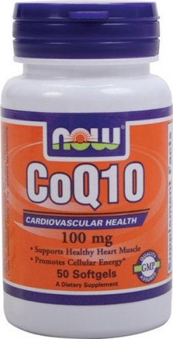 CoQ10 100 mg, 50 шт, Now. Коэнзим-Q10. Поддержание здоровья Антиоксидантные свойства Профилактика ССЗ Толерантность к физ. нагрузкам 