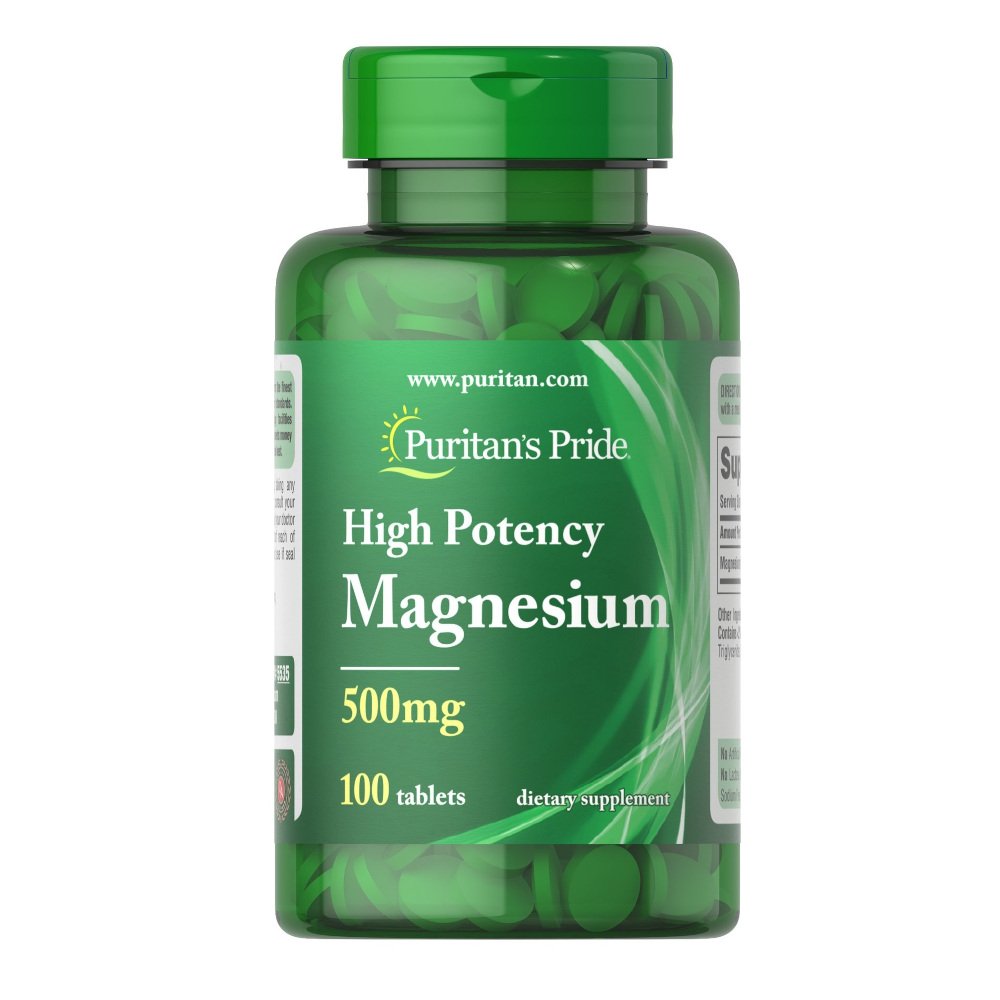 Витамины и минералы Puritan's Pride High Potency Magnesium 500 mg, 100 таблеток,  мл, Puritan's Pride. Витамины и минералы. Поддержание здоровья Укрепление иммунитета 