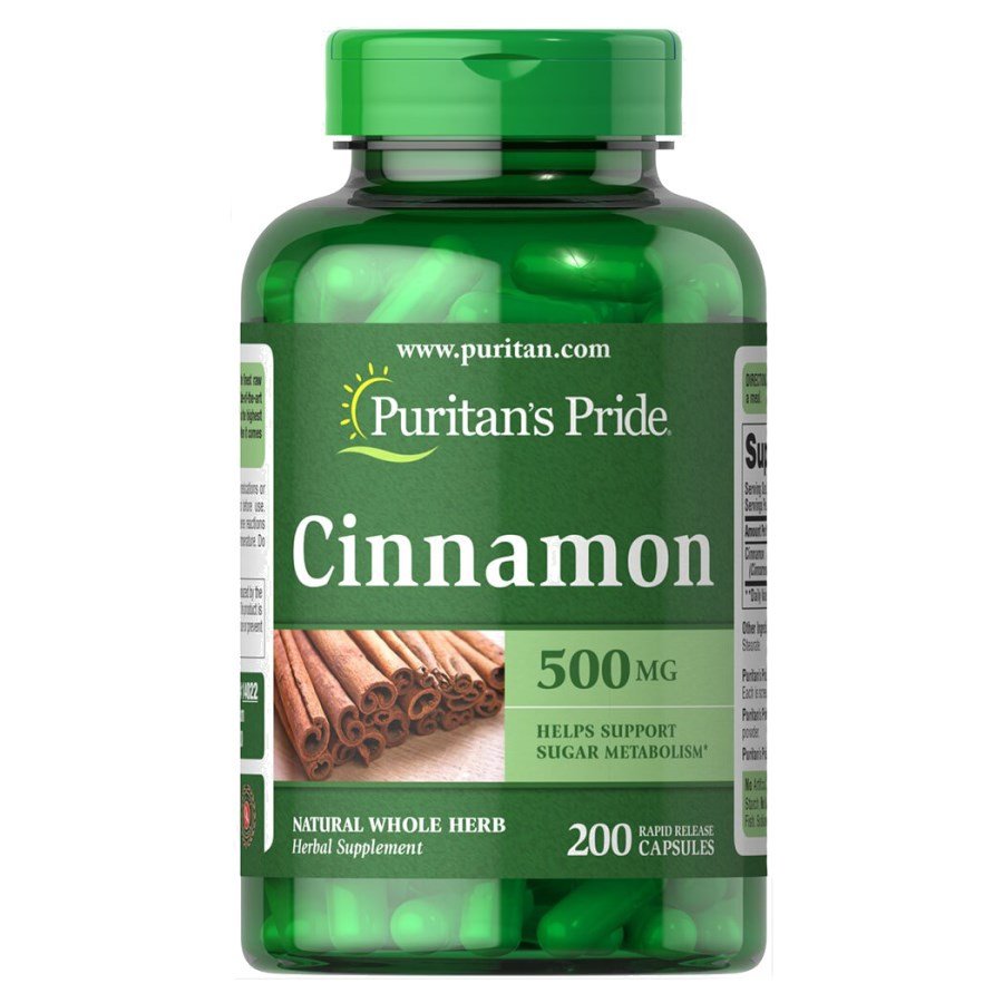 Puritan's Pride Натуральная добавка Puritan's Pride Cinnamon 500 mg, 200 капсул, , 
