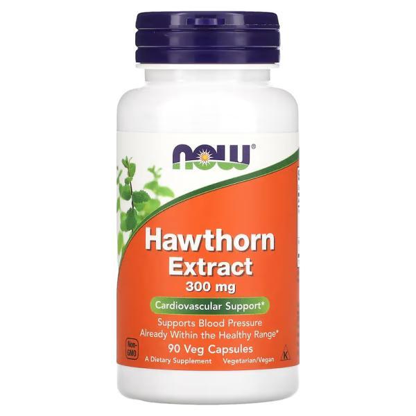 Ягоды боярышника NOW Foods Hawthorn Extract 300 mg 90 Veg Caps,  ml, Now. Suplementos especiales. 