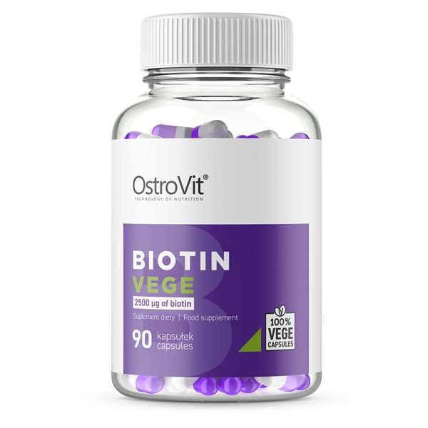 Витамины и минералы OstroVit Vege Biotin, 90 вегакапсул,  ml, OstroVit. Vitamins and minerals. General Health Immunity enhancement 