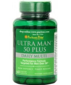 Ultra Man 50 Plus, 60 piezas, Puritan's Pride. Complejos vitaminas y minerales. General Health Immunity enhancement 