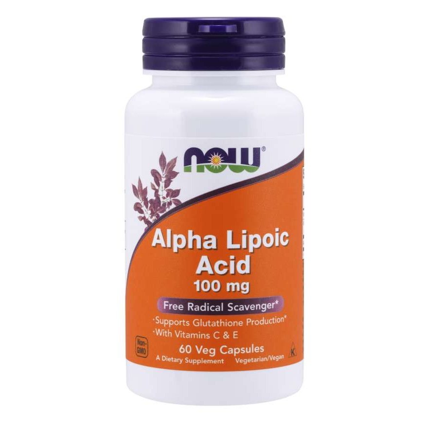 Now Витамины и минералы NOW Alpha Lipoic Acid 100 mg, 60 вегакапсул, , 