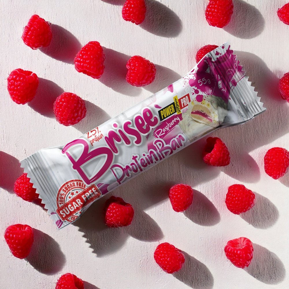 Power Pro Батончик Power Pro 25% Brisee Protein Bar Sugar Free, 55 грамм Малина, , 55 г