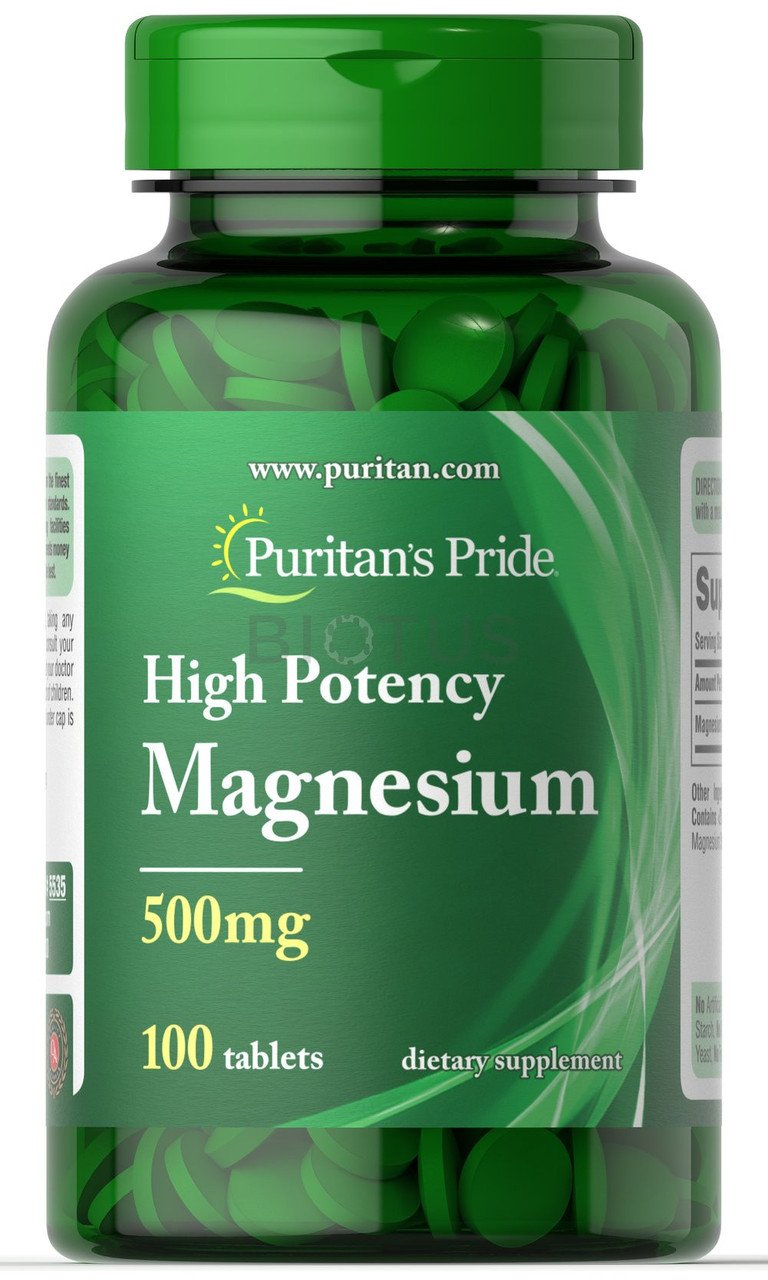 Puritan's Pride Magnesium 500 мг 100 капсул,  мл, Puritan's Pride. Витамины и минералы. Поддержание здоровья Укрепление иммунитета 