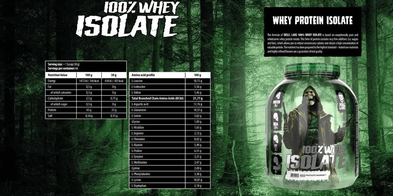SKULL LABS SKULL LABS 100% WHEY ISOLATE 2000g / 66 servings,  мл, Skull Labs. Протеин