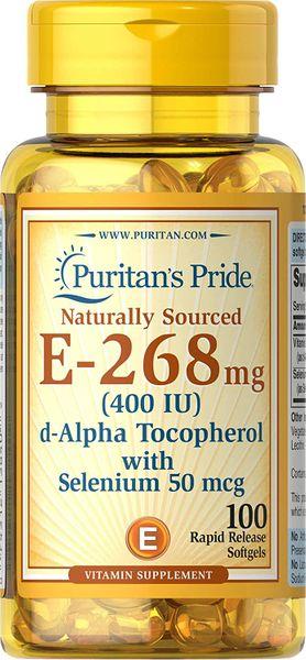 Puritan's Pride ΠΠΈΡΠ°ΠΌΠΈΠ½ Π Puritan's Pride Vitamin E-268 mg with selenium 50 mcg 100 ΠΊΠ°ΠΏΡΡΠ», ,