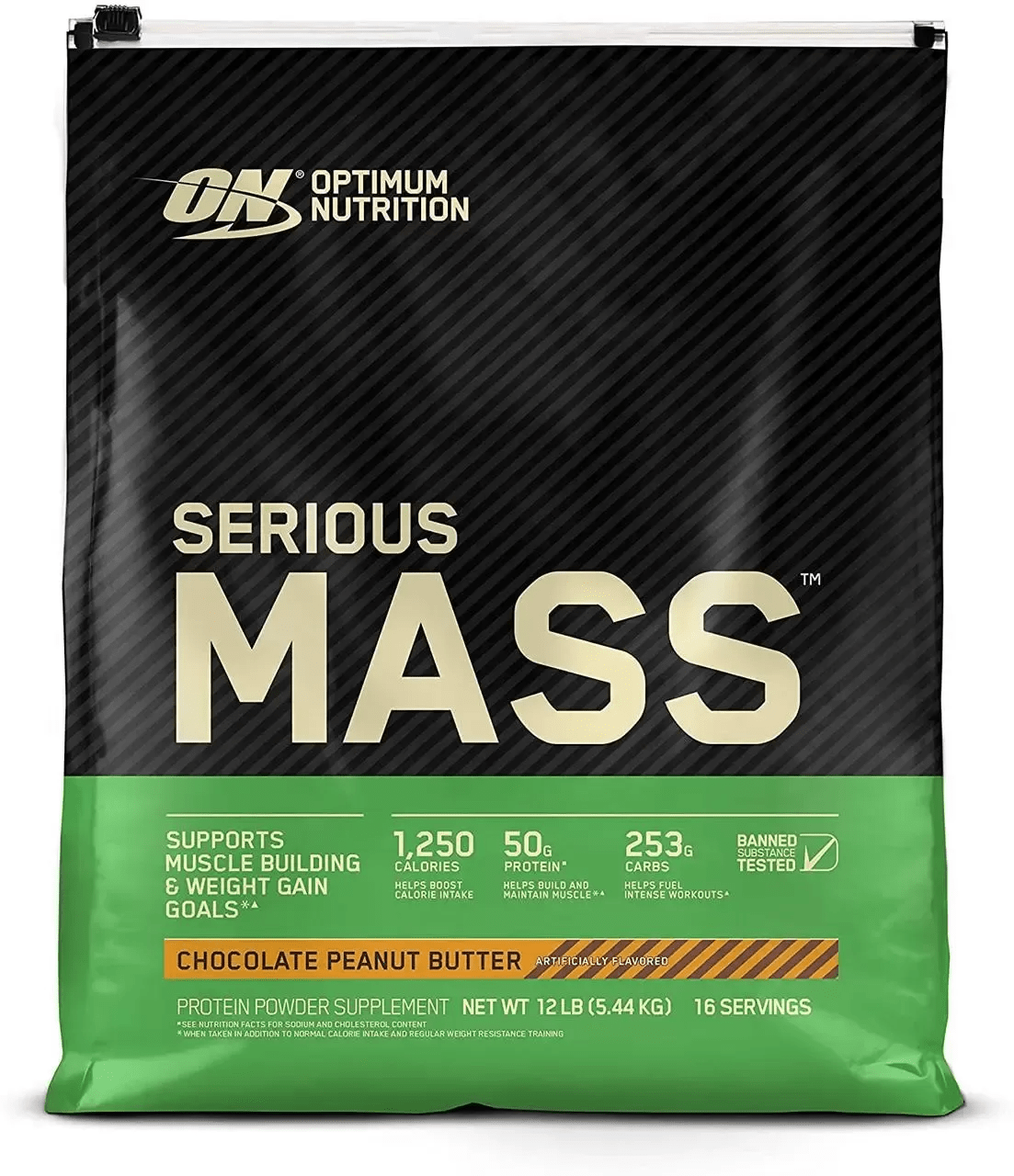 Optimum Nutrition Гейнер Optimum Nutrition Serious Mass 5,45 kg Chocolate Peanut Butter, , 5450 г