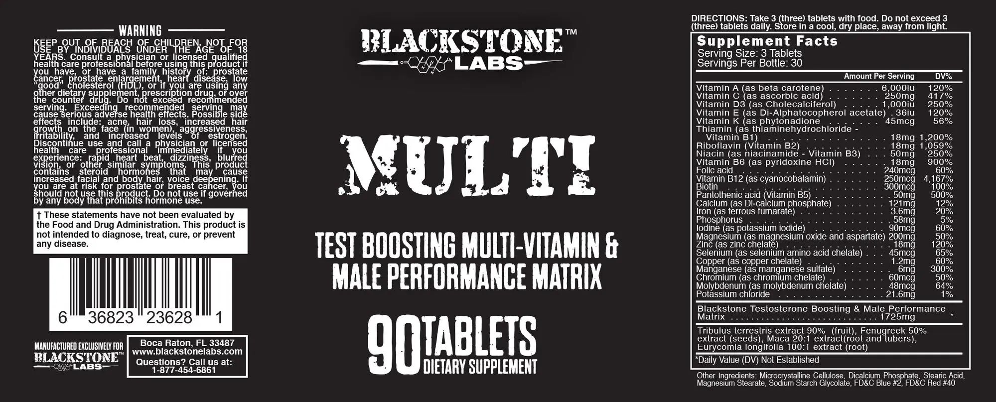 Blackstone labs  MULTI 90 шт. / 30 servings,  мл, Blackstone Labs. Витаминно-минеральный комплекс