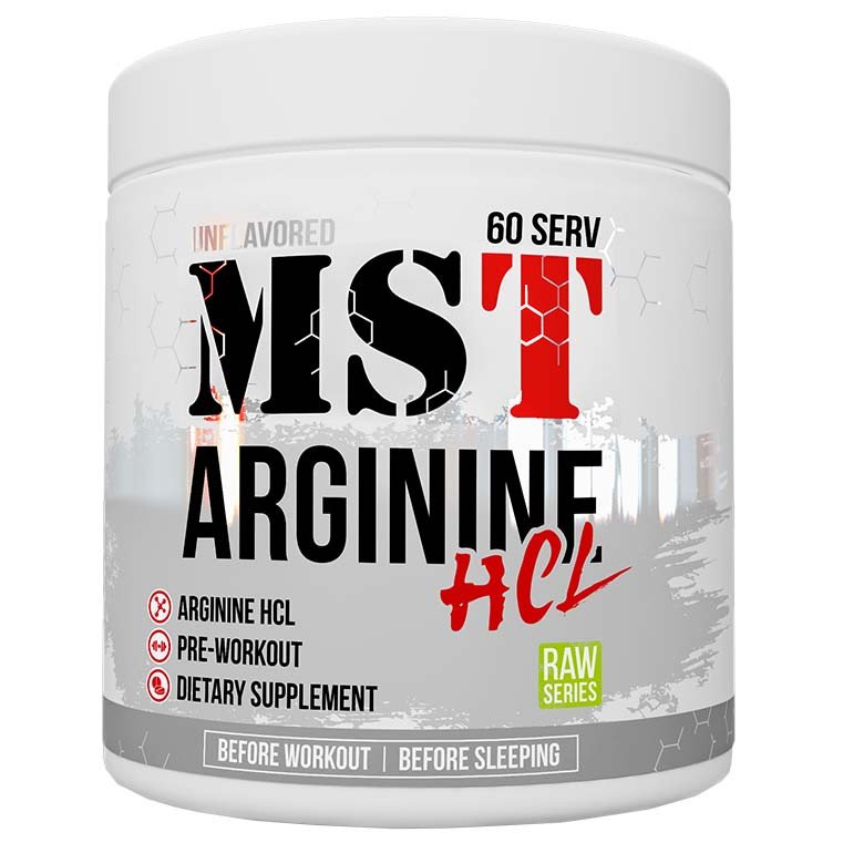 Предтренировочный комплекс MST Arginine HCL, 300 грамм,  мл, MST Nutrition. Предтренировочный комплекс. Энергия и выносливость 