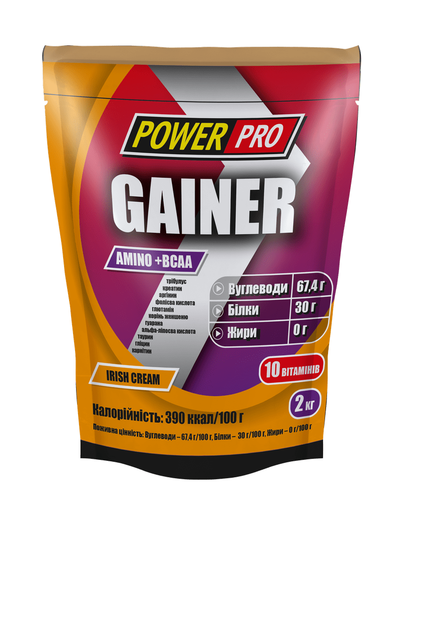 Гейнер Power Pro Gainer Amino+BCAA 2000 г,  ml, Power Pro. Ganadores. Mass Gain Energy & Endurance recuperación 