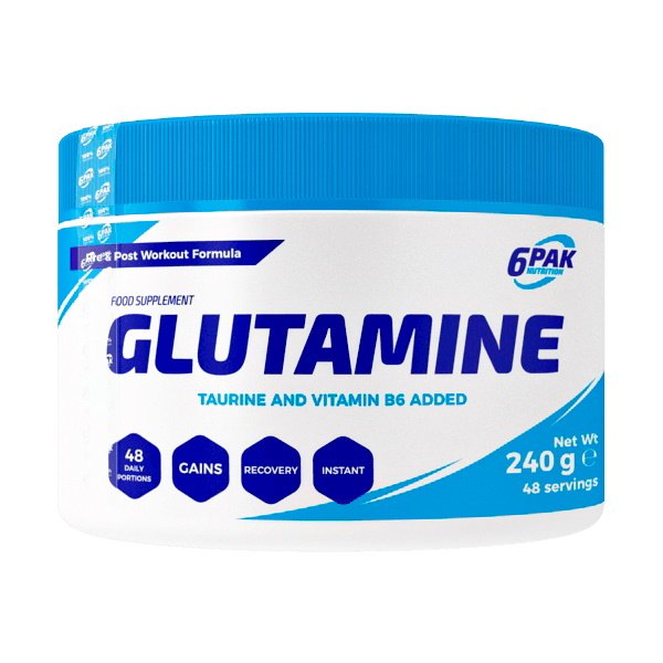 Аминокислота 6PAK Nutrition Glutamine, 240 грамм, СРОК 06.23,  ml, 6PAK Nutrition. Aminoácidos. 