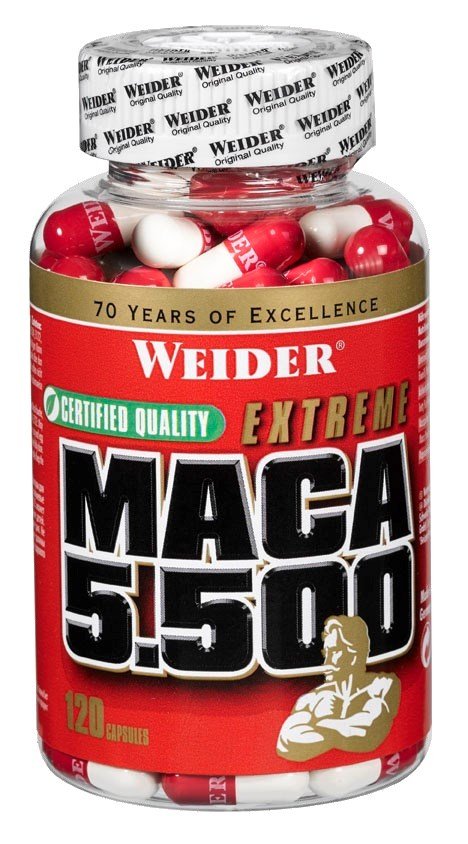 Maca 5.500, 120 pcs, Weider. Testosterone Booster. General Health Libido enhancing Anabolic properties Testosterone enhancement 