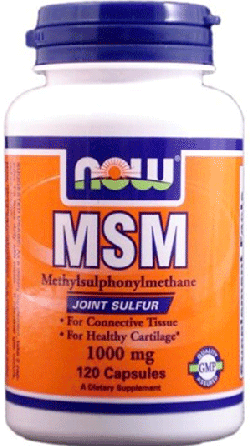 MSM 1000 mg, 120 pcs, Now. For joints and ligaments. General Health Ligament and Joint strengthening 