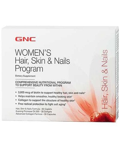 GNC Women's Hair, Skin & Nails Program, , 30 piezas