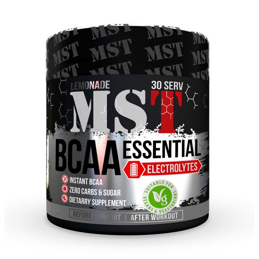 BCAA MST BCAA Essential Electrolytes, 240 грамм Лимон,  мл, MRM. BCAA. Снижение веса Восстановление Антикатаболические свойства Сухая мышечная масса 