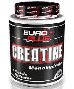 Creatine Monohydrate, 300 г, Euro Plus. Креатин моногидрат. Набор массы Энергия и выносливость Увеличение силы 