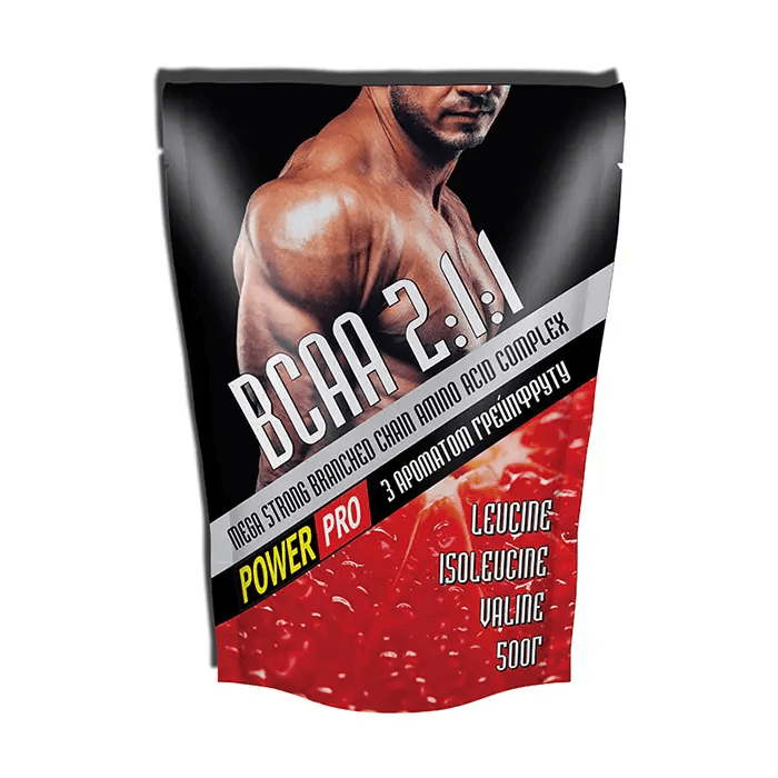 Амінокислоти Mega Strong BCAA 2:1:1 Power Pro 500 g Грейпфрут,  мл, Power Pro. BCAA. Снижение веса Восстановление Антикатаболические свойства Сухая мышечная масса 