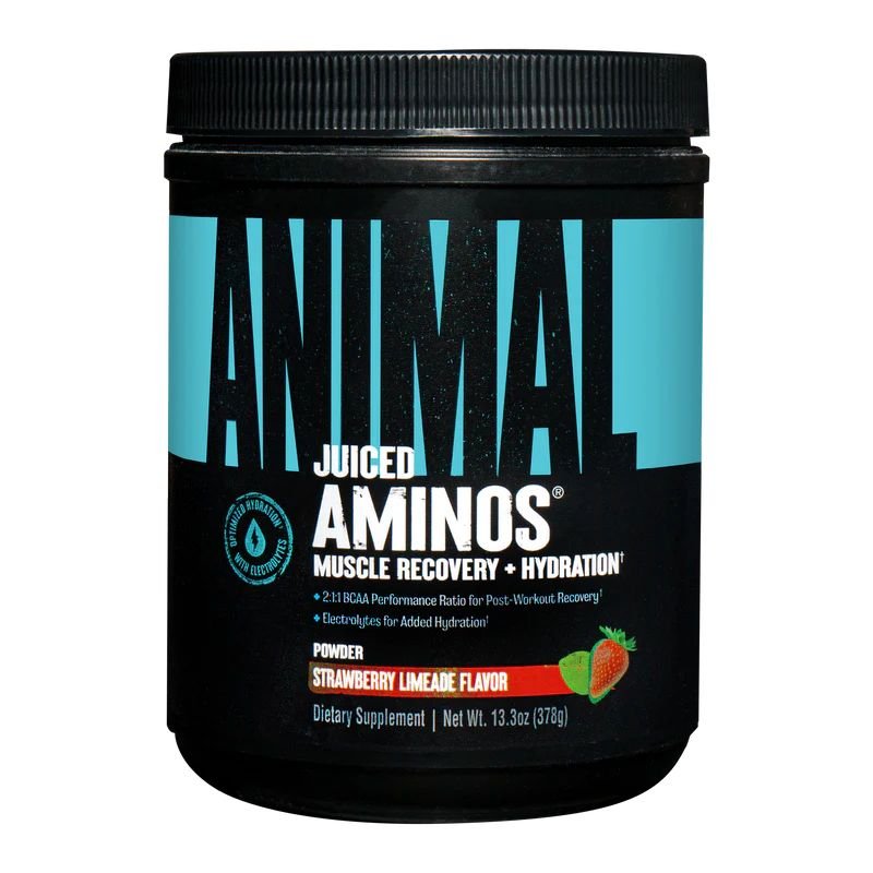 Аминокислота Universal Nutrition Animal Juiced Aminos, 30 порций Клубника-лайм (378 грамм),  ml, Universal Nutrition. Aminoácidos. 