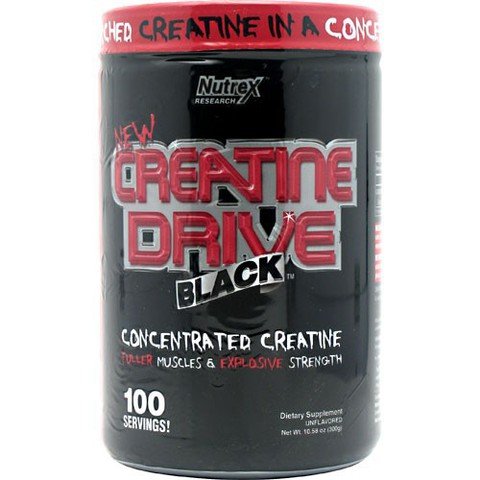 Creatine Drive Black, 300 г, Nutrex Research. Креатин моногидрат. Набор массы Энергия и выносливость Увеличение силы 