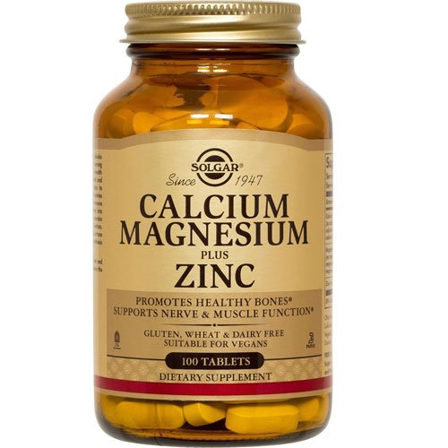 Solgar Calcium Magnesium Plus Zinc 100 таб Без вкуса,  ml, Solgar. Vitamins and minerals. General Health Immunity enhancement 