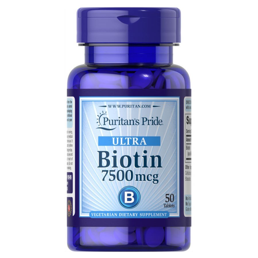 Витамины и минералы Puritan's Pride Biotin 7500 mcg, 50 таблеток,  ml, Puritan's Pride. Vitamins and minerals. General Health Immunity enhancement 