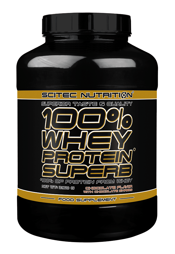 100% Whey Protein Superb, 2160 г, Scitec Nutrition. Сывороточный концентрат. Набор массы Восстановление Антикатаболические свойства 